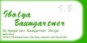 ibolya baumgartner business card